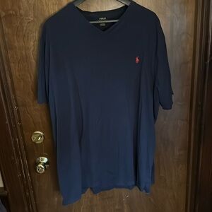 Ralph Lauren blue T-shirt, V-neck royal blue XXL in good condition